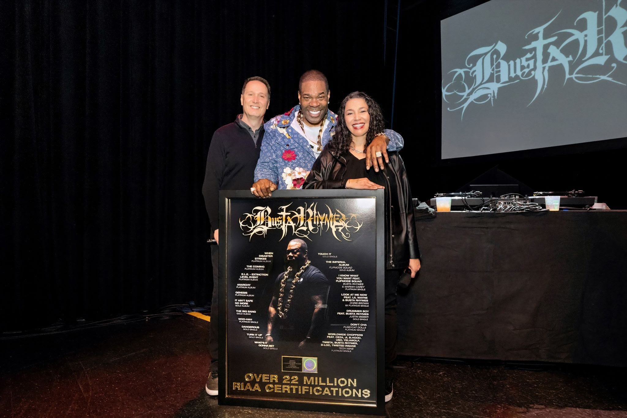 Busta Rhymes Takes Center Stage at RIAA & Spotify Event Backing Musicians On Call 