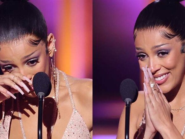 Doja Cat in Tears as She Graciously Accepts Her Debut Grammy Award 