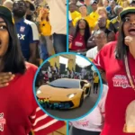TikTok Star Jarvis Overjoyed As She Spots Lamborghini At Accra Sports Stadium