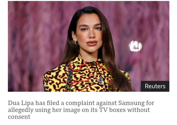 Dua Lipa Sues Samsung For $15 Million Over Unauthorized Use Of Image