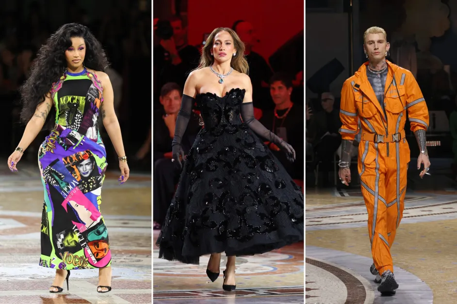 Cardi B, Jennifer Lopez, MGK And More Musicians Hit The Vogue Runway At Milan Fashion Week