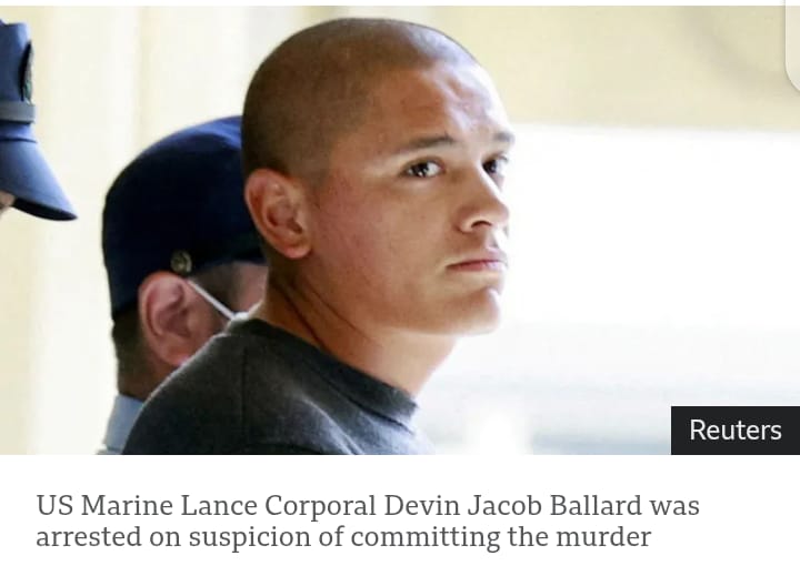 US Marine Held Over Suspected Murder In Japan